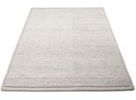 Wollteppich CARPETFINE "Seebu Loop", weiß, B:80cm H:10mm L:150cm, Schurwolle, Teppiche, reine Schurwolle, Kurzflor, grobe Struktur
