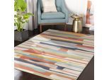 Teppich LIVABLISS "HOUSTON", bunt, B:160cm H:11mm L:220cm, Kunstfaser, Teppiche, Teppich, Skandi Design, Modern Boho Kurzflor Wohnzimmerteppich, Schlafzimmer