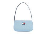 Umhängetasche TOMMY JEANS "TJW ESS MUST SHOULDER BAG DENIM", Mädchen, Gr. B/H/T: 22cm x 12cm x 4cm, blau (jeansfarben), Baumwolle, Lederimitat, Taschen Umhängetasche, Damen Henkeltasche, Schultertasche, Mini Bag im Jeanslook