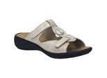 Sandale JOSEF SEIBEL "Ibiza 15, creme", Damen, Gr. 43, beige (creme), Obermaterial: 100% Textilmaterial TEXMAT., Schuhe Sandale