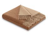 Wohndecke BIEDERLACK "Soft Impression im Doubleface-Look", camel, beige, B:130cm L:170cm, Baumwolle, Kaschmir, Wohndecken, Wohndecke, Baumwolle-Kaschmir-Mix