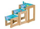 Wasserspieltisch HAPPY PEOPLE "3er Set", bunt, Wasserbahnen, Kinder, Holz, Wasserspieltisch