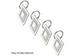 Gardinenring LIEDECO Gr. 1, grau (chromfarben), Ø:1,6cm, Metall, Gardinenbefestigungen, Gardinenring, für Gardinenstangen Ø 16 mm