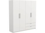 Stauraumschrank DEMEYERE GROUP, matt weiß, B:178,1cm H:191,5cm T:51,4cm, Holzwerkstoff, Schränke, Stauraumschrank