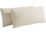 Sofakissen SIT & MORE "Chelsea", creme, B:60cm H:30cm, Stoff, Polsterauflagen, Sofakissen, zur Auswahl Sets mit 2 oder 3 Stück