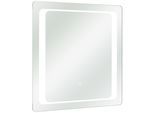 Badspiegel SAPHIR "Quickset 326, inklusive Touchsensor, 70cm breit", transparent, B:70cm H:70cm T:3cm, Aluminium, Spiegel, Badspiegel