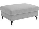 Polsterhocker SIT & MORE "Chelsea", silber, B:103cm H:45cm T:69cm, 100% Polyester, Hocker, Polsterhocker, mit praktischen Stauraum