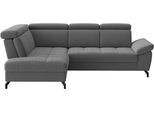 Ecksofa SIT & MORE "Vanity", dunkelgrau, B:254cm H:84cm T:197cm, 95% Polyester 5% Polyamid, Sofas, Ecksofa, Inkl.Sitz-,Kopf-und Armteilverstellung