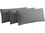 Sofakissen SIT & MORE "Chelsea", anthrazit, B:60cm H:30cm, Stoff, Polsterauflagen, Sofakissen, zur Auswahl Sets mit 2 oder 3 Stück