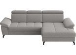 Ecksofa SIT & MORE "Vanity", grau, B:264cm H:84cm T:181cm, 100% Polyester, Sofas, Ecksofa, Inkl.Sitz-,Kopf-und Armteilverstellung