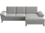 Ecksofa SIT & MORE "Chelsea", silber, B:264cm H:89cm T:174cm, 100% Polyester, Sofas, Ecksofa, optional mit Bettfunktion und Bettkasten