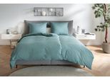 Bettwäsche PRIMERA "Renforce Stonewashed", grün, B/L: 155cm x 220cm, 1 Stk., 1 Stk., Renforcé, B/L: 80cm x 80cm, 2 Stk., Renforcé, Obermaterial: 100% Baumwolle, Bettwäsche, Bettwäsche, jedes Teil ein Unikat, gewaschene Used Optik