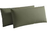 Sofakissen SIT & MORE "Chelsea", olive, B:60cm H:30cm, Stoff, Polsterauflagen, Sofakissen, zur Auswahl Sets mit 2 oder 3 Stück