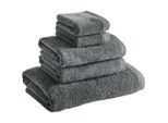 Marc O'Polo Frottierset, Anthrazit, Textil, 5-teilig, Uni, Gots, Badtextilien, Handtuch-Sets