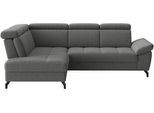 Ecksofa SIT & MORE "Vanity", grau, B:254cm H:84cm T:197cm, 100% Polyester, Sofas, Ecksofa, Inkl.Sitz-,Kopf-und Armteilverstellung