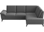 Ecksofa SIT & MORE "Chelsea", dunkelgrau, B:249cm H:89cm T:190cm, 95% Polyester, 5% Polyamid, Sofas, Ecksofa, optional mit Bettfunktion und Bettkasten