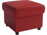 Polsterhocker SIT & MORE "Montego", feuerrot, B:58cm H:46cm T:58cm, Hocker, Polsterhocker