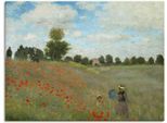 Leinwandbild ARTLAND "Mohnfeld bei Argenteuil. 1873", grün (farbe bild(er): grün), B:120cm H:90cm, Bilder, Leinwandbild, auf Holzrahmen gespannt