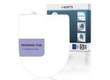 WC-Sitz SCHÜTTE "Duroplast, WHITE D-Form PRO 7", weiß, B:36,4cm H:5cm L:45cm, Duroplast, WC-Sitze, mit Absenkautomatik und Schnellverschluss