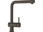 Küchenarmatur SCHOCK "EPOS SB", braun (bronze), B:21,5cm H:31cm Ø:5cm, Messing, Armaturen, ausziehbar, Rückflussverhinderer,Wasserspar-Perlator, Schwenkber. 180
