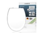 WC-Sitz SCHÜTTE "WHITE", weiß, B:37,5cm H:54cm L:45cm, Duroplast, WC-Sitze, Duroplast, mit Absenkautomatik und Schnellverschluss