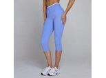 MP Damen Tempo Contrast Capri - Kornblumenblau - XXL