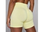 MP Damen Lift Nahtlos Shorts - Zitronengelb - XL