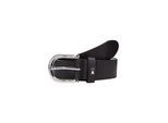 Ledergürtel TOMMY HILFIGER "New Danny", Damen, Gr. 100, schwarz, Leder, Gürtel Ledergürtel, mit dezenter Logo-Schlaufe