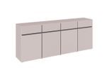 Xora Sideboard, Kaschmir, Kunststoff, 4 Fächer, 4 Schublade(n) Schubladen, 200x79.6x39.8 cm, Wohnzimmer, Kommoden & Sideboards, Sideboards