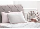 Baumwollkissen YATAS BEDDING "Cotton, Kissen 40x80 cm", weiß, B:40cm L:80cm, Bezug: 100% Baumwolle. Füllung: 100% Baumwolle, Kopfkissen, allergiker geeignet (Hausstauballergiker)