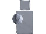 Bettwäsche PRIMERA "Renforce Stonewashed", blau, B/L: 240cm x 220cm, 1 Stk., 2 Stk., Renforcé, B/L: 80cm x 80cm & 80cm x 80cm, 3 Stk., Renforcé, Obermaterial: 100% Baumwolle, Bettwäsche, Bettwäsche, jedes Teil ein Unikat, gewaschene Used Optik