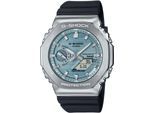 Smartwatch CASIO G-SHOCK "GBM-2100A", schwarz (schwarz, hellblau, schwarz, hellblau), Smartwatches, Herren, Smartwatch, Armbanduhr, Herrenuhr, Bluetooth, Resinarmband,Weltzeit, Phone Finder