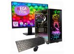 GAMEMAX PC-Komplettsystem "MegaDeal Rockstar 2602 AMD Ryzen 7 5700X RTX 5060 32GB DDR4 1TB SSD", Energieeffizienz: E (A-G), schwarz, Microsoft Windows 11 Home (64 Bit), 32 GB RAM 1.000 GB SSD, Computer_Komplettsysteme, Windows 11 + MSI PRO MP273A Flat Monitor, 69cm (27")