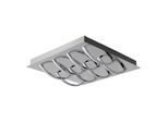 NÄVE LED Deckenleuchte "Manchester", silber (chrom), 1, H: 8,5cm, 1 Stk., Leuchten, 3 Stufen dimmbar per Wandschalter, chrom, opal, Lichtfarbe warmweiß, LED Deckenleuchte