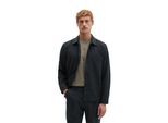 Kurzjacke MARC O'POLO "aus dehnbarem Tech Wool Blend", Herren, Gr. L, deep night blau, Obermaterial: 53% Polyester, 44% Wolle (Schafwolle), 3% Elasthan, unifarben, regular fit, Manschette, Jacken Kurzjacke