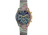 Multifunktionsuhr GUESS "SERPENTINA", bunt, Armbanduhren, Damen, Quarzuhr, Armbanduhr, Damenuhr, Datum, 12/24-Std.-Anzeige