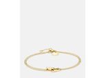 Armband LIEBESKIND BERLIN "Schmuck Geschenk Edelstahl Armkette Festive Mini Link", gold (gelbgoldfarben), Armbänder, Damen, 20cm, Edelstahl, Armband