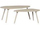 Beistelltischset Davina 2er-Set Sandfarben