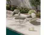 Beldano , Grün, Transparent , Textil , Füllung: Polyester , Tisch mit Glasplatte , Gartenmöbel, Balkonmöbel, Balkonmöbel-Sets