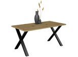 Livetastic , Schwarz, Eichefarben , Metall, Holzwerkstoff , rechteckig , 90x78x140 cm ,