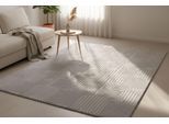 Teppich KAYOOM "Calma 125", grau (beige), B:200cm H:10mm L:290cm, Teppiche, Teppich, Kurzflor, 3-D Optik, Wohnzimmer