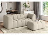 3-Sitzer OTTO HOME "TUURE Verlässliche Qualität, moderne Steppung, Breite 227cm", beige (hellbeige), B:227cm H:81cm T:94cm, 100% Polyester, Sofas, 3-Sitzer, Bubble Optik, hoher Sitzkomfort, Wellenunterfederung