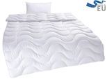 Microfaserbettdecke + Microfaserkissen OTTO HOME "Mailo, Bettdecke 135x200 cm, 155x220 cm", weiß, B/L: 135cm x 200cm Anzahl Teile 1, B/L: 40cm x 80cm Anzahl Teile 1, Art Bezug: Microfaser Bezug Füllung: Polyester, leicht, Bezug: 100% Polyester. Füllung: 100% Polyester, Bettwaren-Sets, Microfaserbettdecke + Microfaserkissen, 2-tlg., Set mit Kissen 80x80 cm, Sommer, Winter