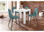 Essgruppe OTTO HOME, blau (weiß mit struktur, blau), B:80cm, Sitzmöbel-Sets, Essgruppe, mit Esstisch 80 cm breit