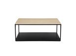 Couchtisch OTTO HOME "Nathan", schwarz (eiche, schwarz, schwarz, eichefarben), B:100cm H:41cm T:60cm, Metall, MDF, Tische, Couchtisch, pulverlakiertes Gestell mit Tischplatte in Eichenoptik