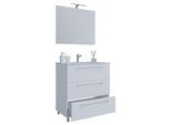 Waschtisch VCM "3-tlg. Waschplatz Waschtisch Badinos Schublade 3SC", weiß, B:60cm T:46cm, Waschtische, Waschtisch