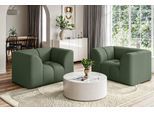 Sessel OTTO HOME "TUURE Verlässliche Qualität, moderne Steppung, Breite 134cm", grün, B:134cm H:81cm T:94cm, 100% Polyester, Sessel, Sessel, Bubble Optik, hoher Sitzkomfort, Wellenunterfederung