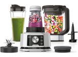 NINJA Standmixer "3-in-1 Power Nutri Mixer", silber (silberfarben), B:21,4cm H:34cm T:20,8cm, Zerkleinerer, mit Smart Torque & Auto-iQ – CB350EU, Standmixer