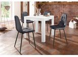Essgruppe OTTO HOME, schwarz (weiß mit struktur, schwarz), B:80cm, Sitzmöbel-Sets, Essgruppe, mit Esstisch 80 cm breit