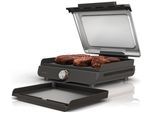 Elektrogrill NINJA "Sizzle Grillplatte und Plancha GR101EU", schwarz (silber, schwarz), B:34cm H:13,5cm T:38cm, Kontaktgrill_Standgrill_Tischgrill_Teppanyakigrill, Elektrogrill, Teppanyakigrill